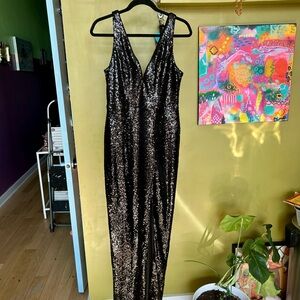 VENUS Black Sequin Dress